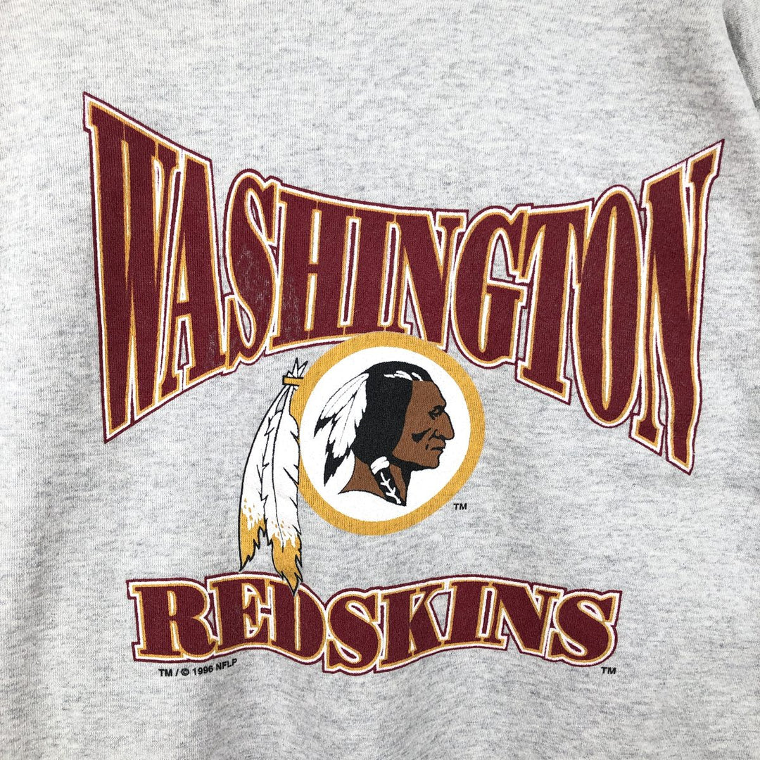90'S LOGO7 NFL Washington Redskins Logo Sweatshirt, Made in USA, Men's XL equivalent, Vintage cotton gray type Vintage Second Hand