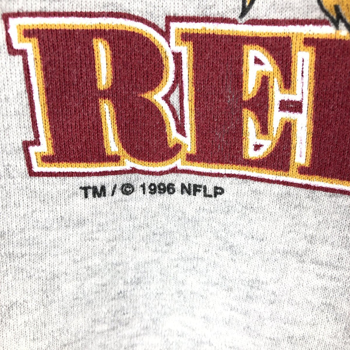 90'S LOGO7 NFL Washington Redskins Logo Sweatshirt, Made in USA, Men's XL equivalent, Vintage cotton gray type Vintage Second Hand
