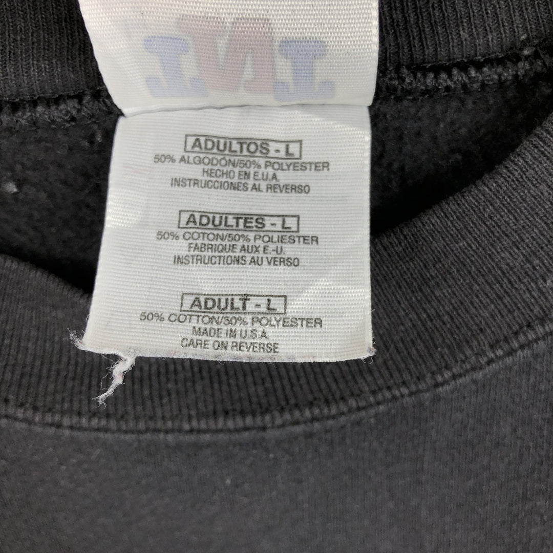 90'S TNT by TRAU & LOEVNER NFL Baltimore Ravens Logo Sweatshirt (Men's Size L) cotton black type Vintage Second Hand