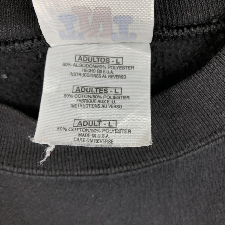 90'S TNT by TRAU & LOEVNER NFL Baltimore Ravens Logo Sweatshirt (Men's Size L) cotton black type Vintage Second Hand