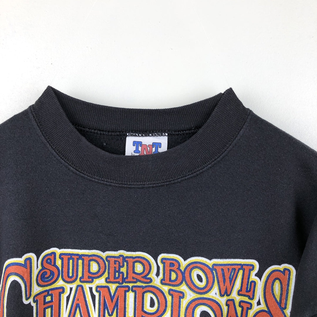 90'S TNT by TRAU & LOEVNER NFL Baltimore Ravens Logo Sweatshirt (Men's Size L) cotton black type Vintage Second Hand