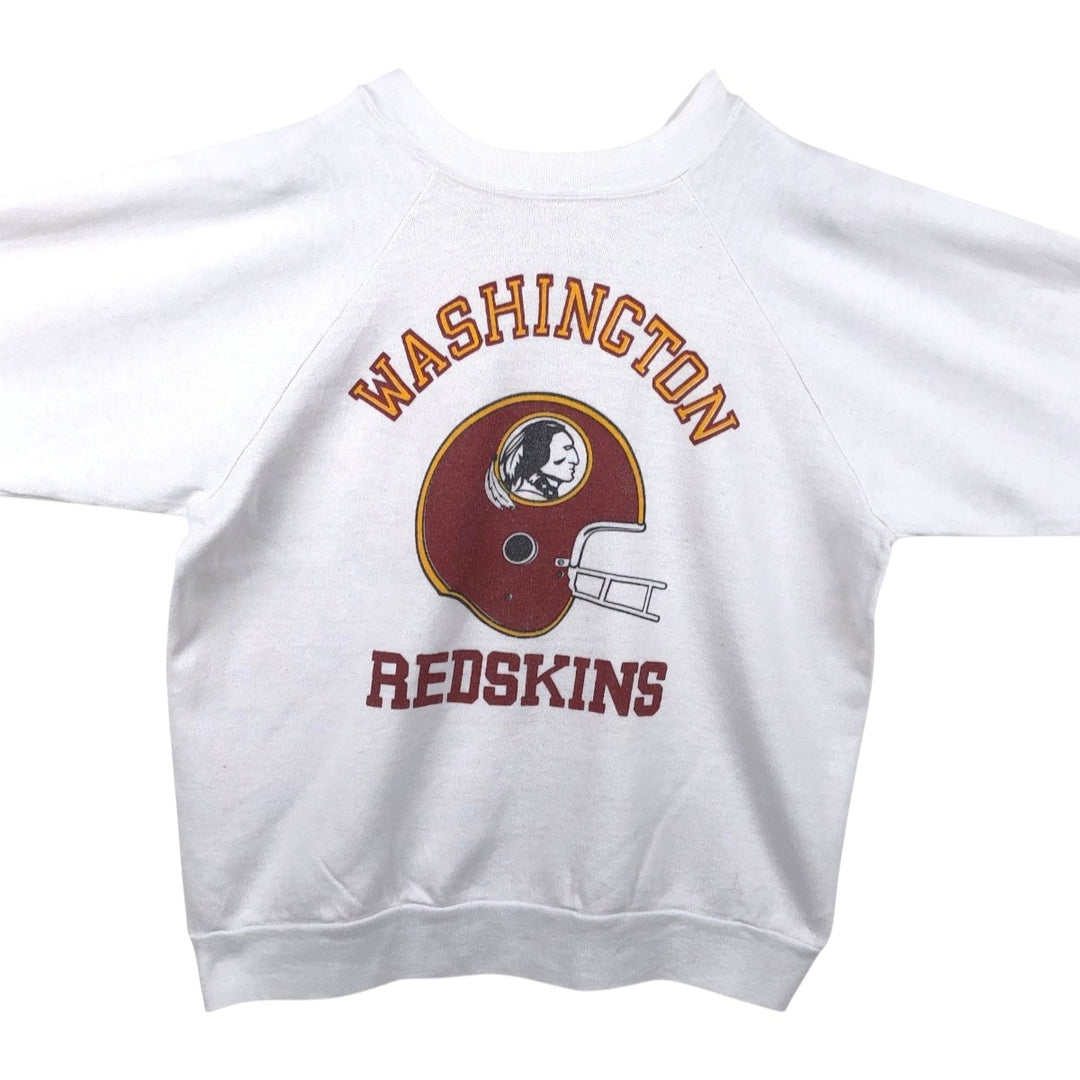 1980'S 202 USA NFL Washington Redskins Logo Sweatshirt, Made in USA, Men's Size L (approx.) polyester white type Vintage Second Hand