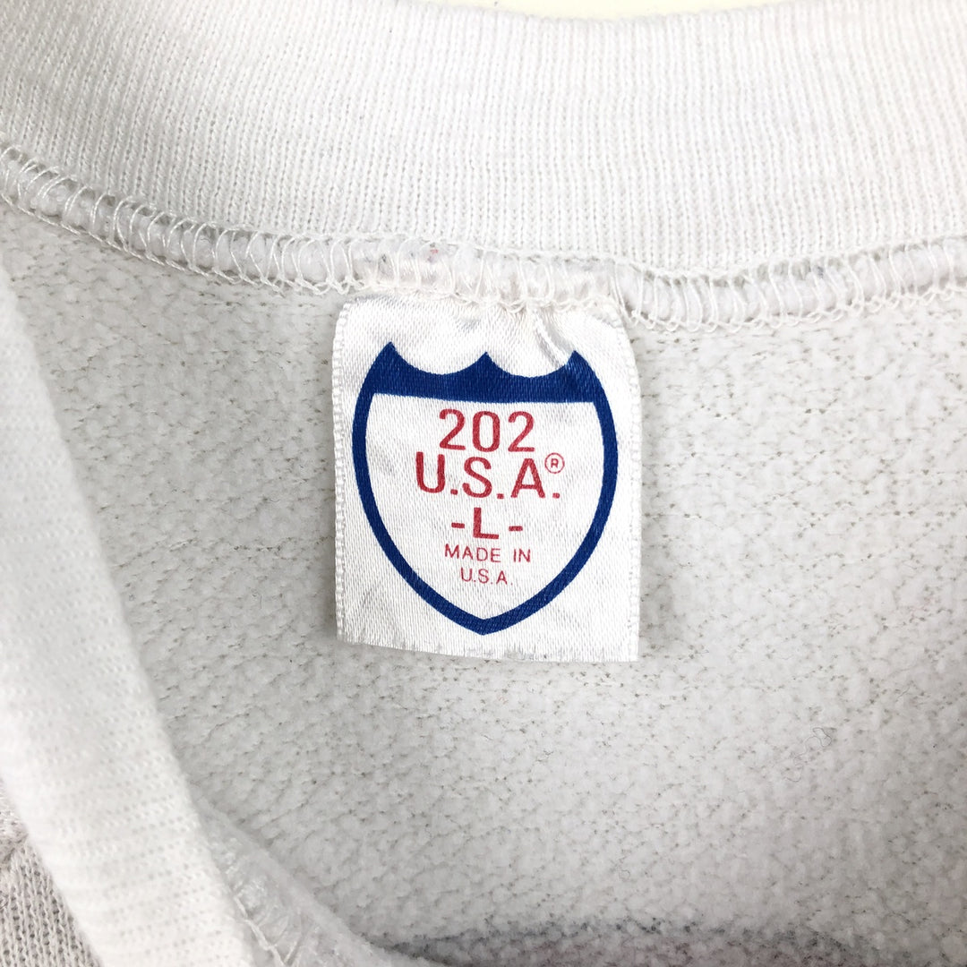 1980'S 202 USA NFL Washington Redskins Logo Sweatshirt, Made in USA, Men's Size L (approx.) polyester white type Vintage Second Hand