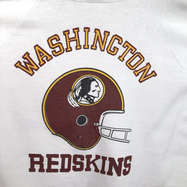 1980'S 202 USA NFL Washington Redskins Logo Sweatshirt, Made in USA, Men's Size L (approx.) polyester white type Vintage Second Hand