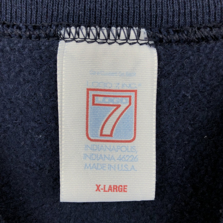 90'S LOGO7 NFL CHICAGO BEARS Logo Sweatshirt, Made in USA, Men's XL equivalent, Vintage cotton navy blue type Vintage Second Hand