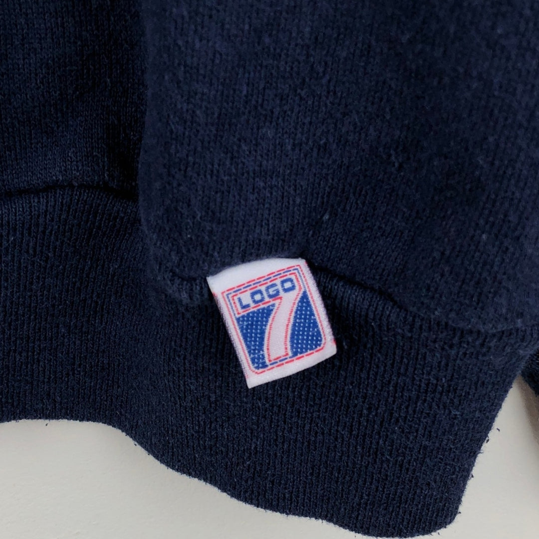 90'S LOGO7 NFL CHICAGO BEARS Logo Sweatshirt, Made in USA, Men's XL equivalent, Vintage cotton navy blue type Vintage Second Hand