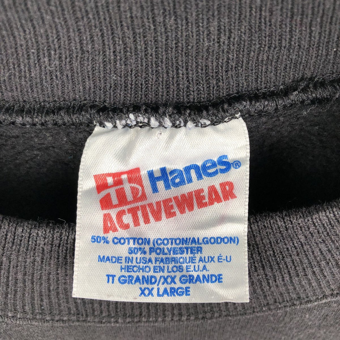 90'S Hanes NFL Pittsburgh Steelers Logo Sweatshirt, Made in USA, Men's XXL equivalent, Vintage cotton black type Vintage Second Hand
