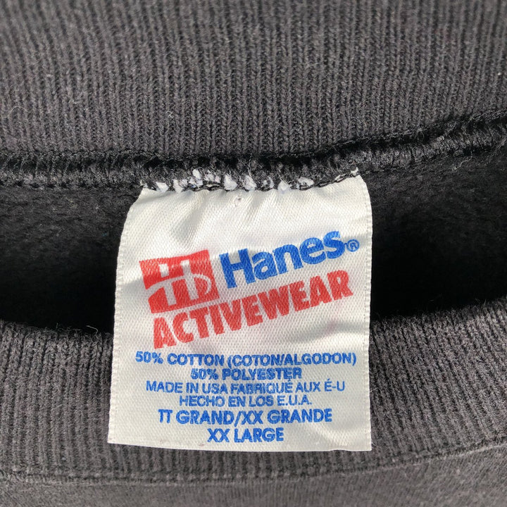 90'S Hanes NFL Pittsburgh Steelers Logo Sweatshirt, Made in USA, Men's XXL equivalent, Vintage cotton black type Vintage Second Hand