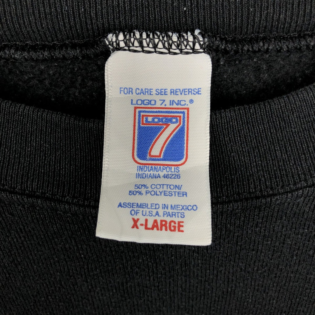 LOGO7 NFL OAKLAND RAIDERS Logo Sweatshirt (Men's XL equivalent) cotton black type Vintage Second Hand