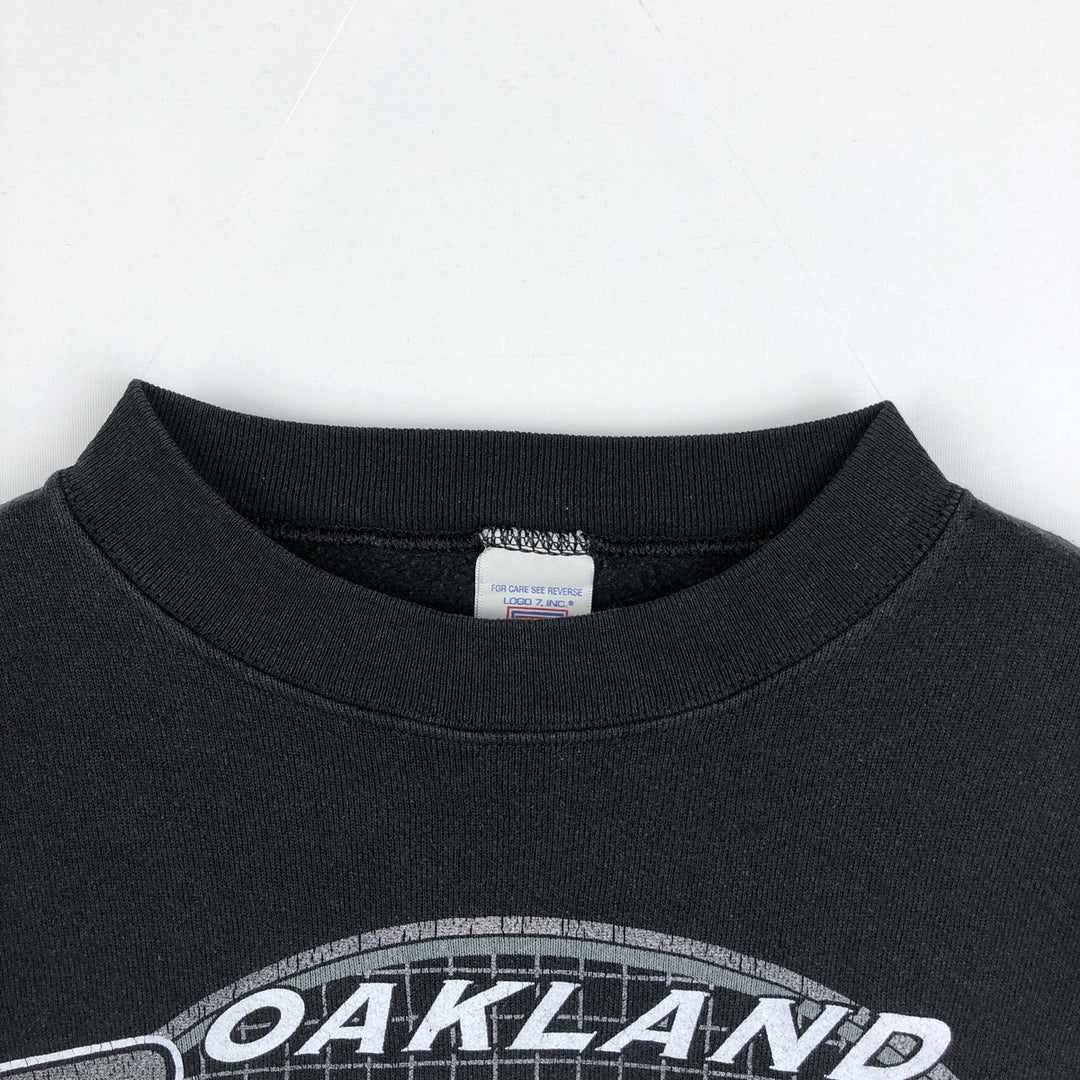 LOGO7 NFL OAKLAND RAIDERS Logo Sweatshirt (Men's XL equivalent) cotton black type Vintage Second Hand