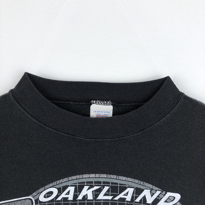 LOGO7 NFL OAKLAND RAIDERS Logo Sweatshirt (Men's XL equivalent) cotton black type Vintage Second Hand