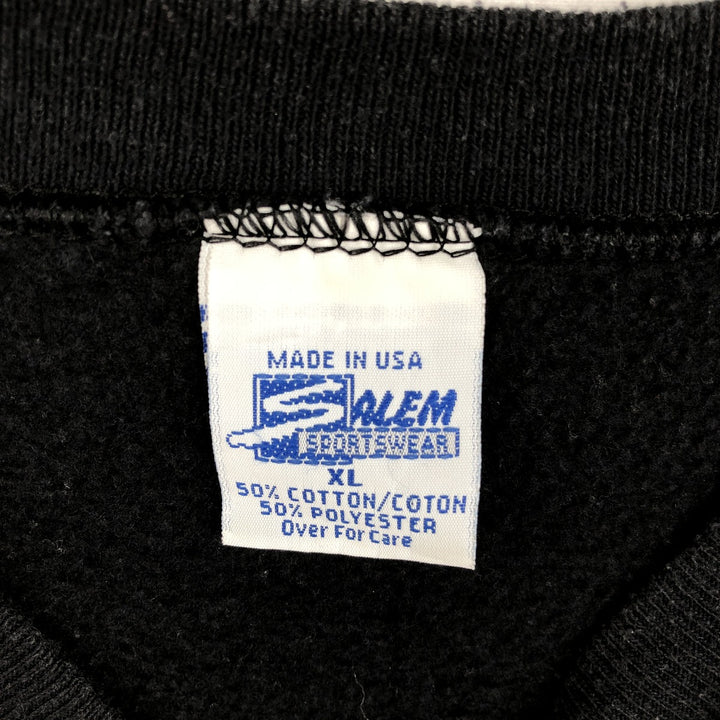 90'S NFL Las Vegas Raiders Print Sweatshirt, Made in USA, Men's XL (approx.), Vintage cotton black type Vintage Second Hand