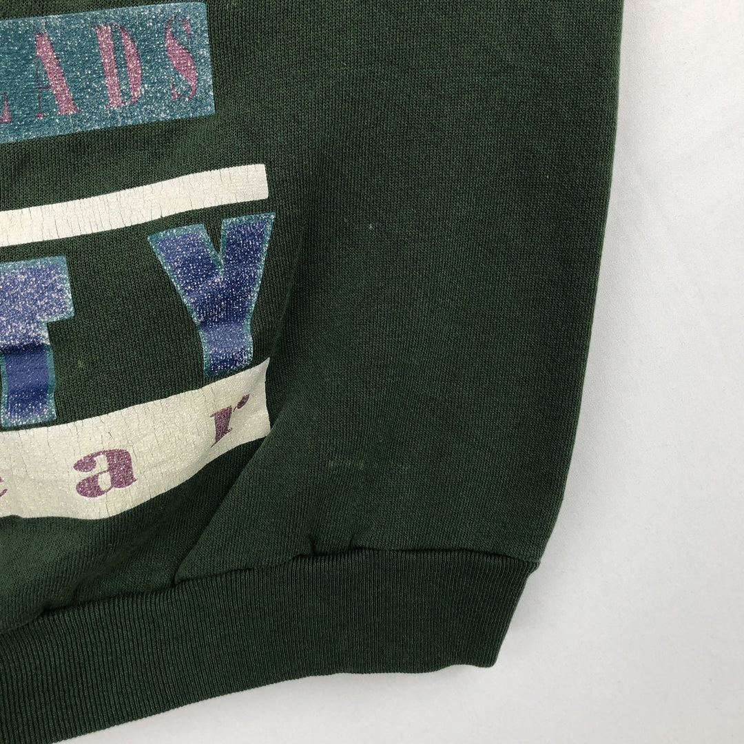 90'S Disney Mickey Mouse Character Sweatshirt, Men's Size XL (Equivalent), Vintage cotton Green type dark green Vintage Second Hand