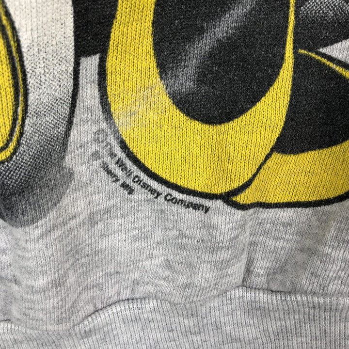 TULTEX Mickey Mouse & Minnie Mouse Character Sweatshirt, Men's Size L (Equivalent), Vintage cotton gray type Vintage Second Hand