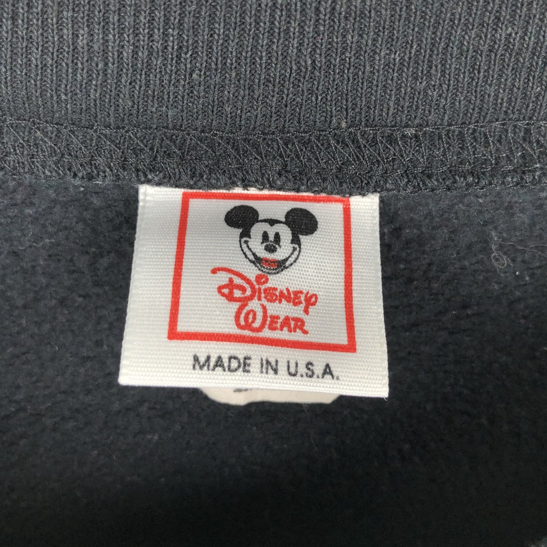 80s-90'S Disney Mickey Mouse Character Sweatshirt, Made in USA, Men's XL equivalent, Vintage cotton green type Vintage Second Hand