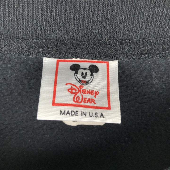 80s-90'S Disney Mickey Mouse Character Sweatshirt, Made in USA, Men's XL equivalent, Vintage cotton green type Vintage Second Hand
