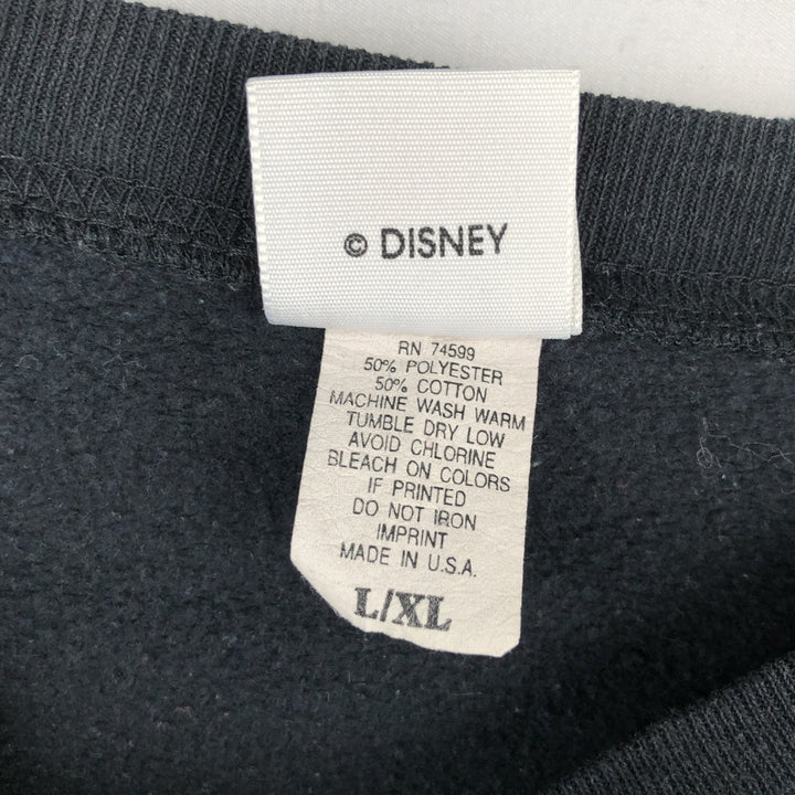 80s-90'S Disney Mickey Mouse Character Sweatshirt, Made in USA, Men's XL equivalent, Vintage cotton green type Vintage Second Hand