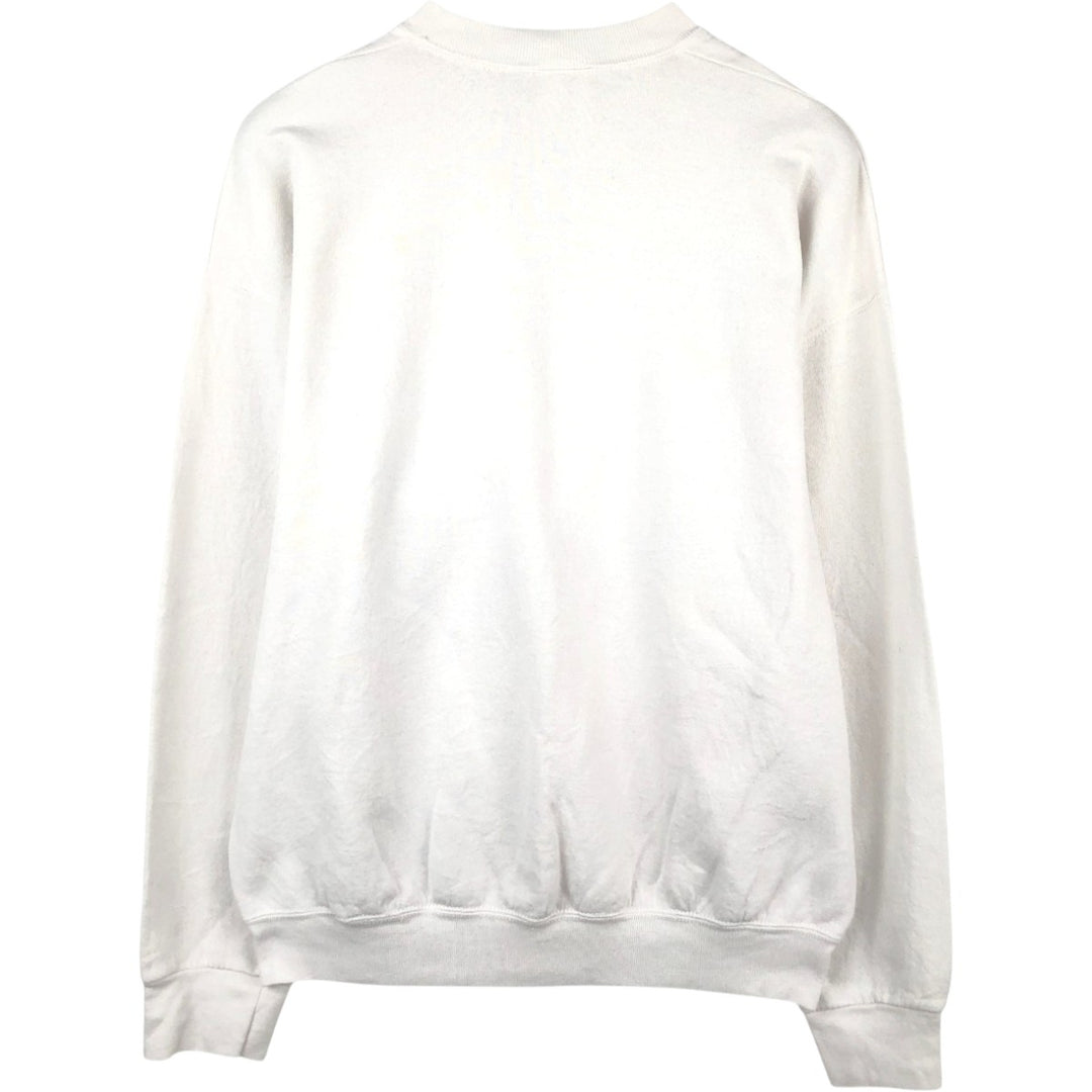 Disney MINNIE MOUSE character sweatshirt, made in the USA, men's size XL (approx.) cotton white type Vintage Second Hand