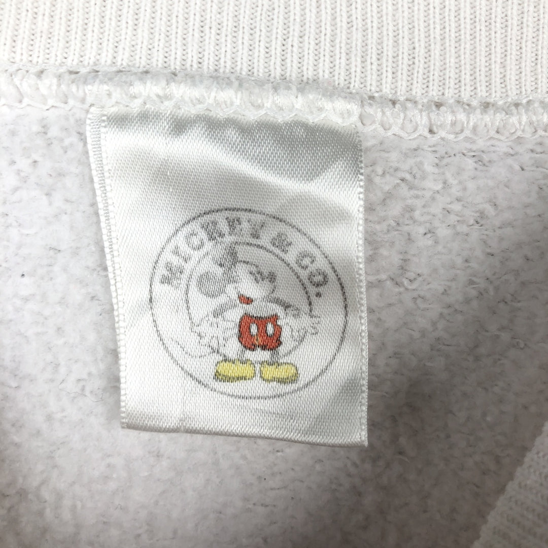 Disney MINNIE MOUSE character sweatshirt, made in the USA, men's size XL (approx.) cotton white type Vintage Second Hand