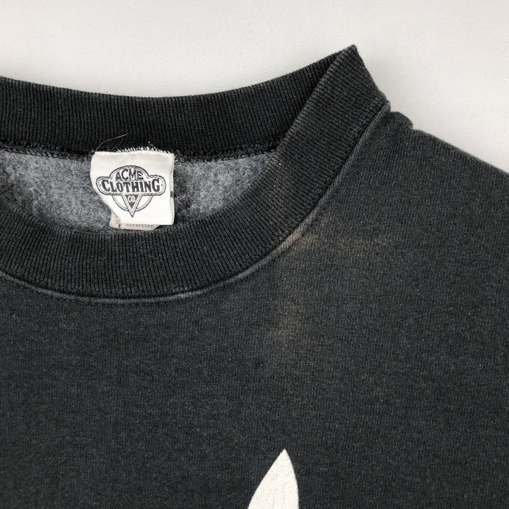 90'S ACME CLOTHING Sylvester Cat Character Sweatshirt, Made in USA, Men's XL equivalent, Vintage cotton black type Vintage Second Hand