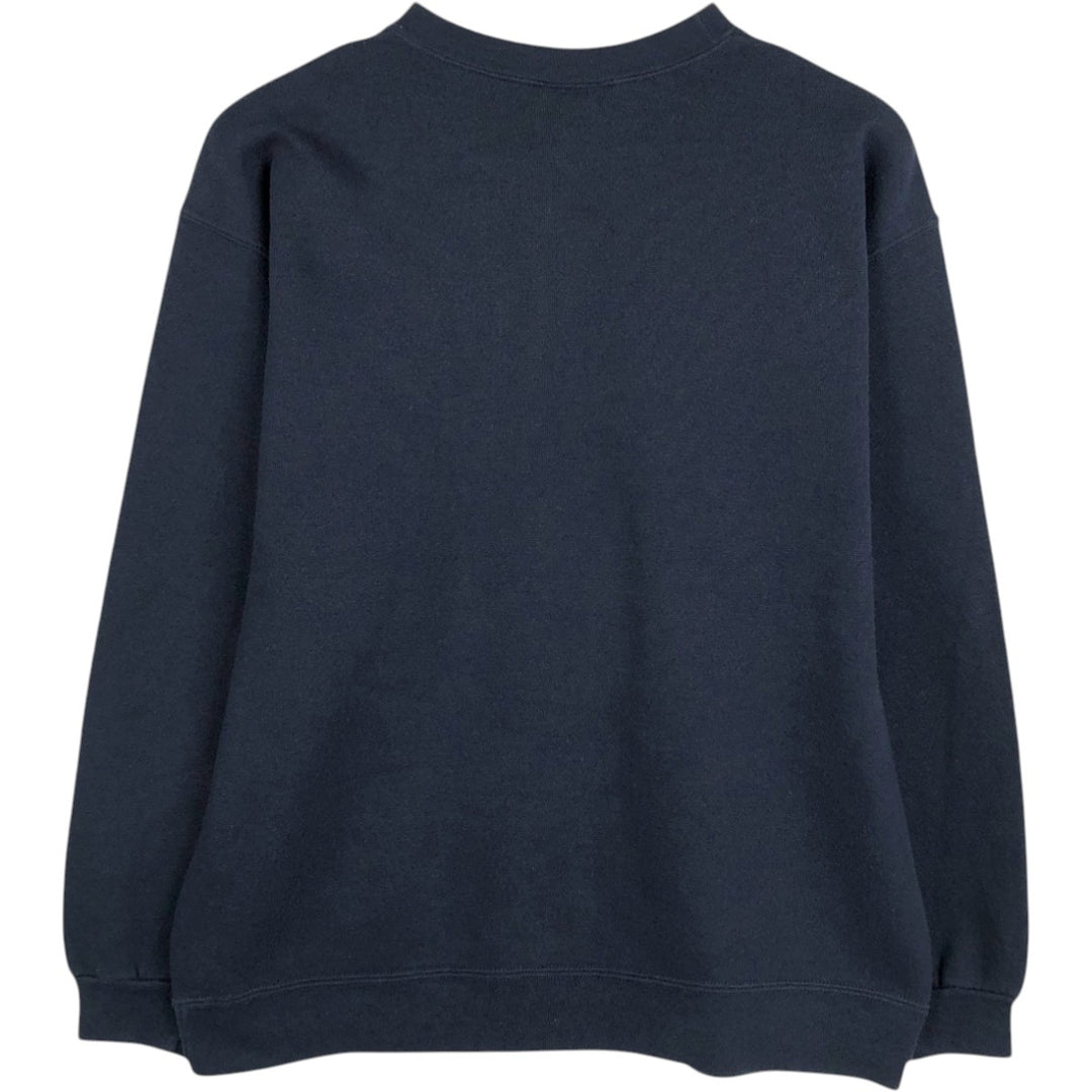 90'S EAGLE print sweatshirt, made in USA, women's size L equivalent, vintage. cotton navy blue type Vintage Second Hand