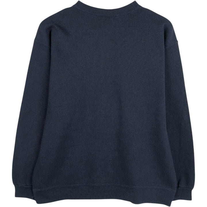90'S EAGLE print sweatshirt, made in USA, women's size L equivalent, vintage. cotton navy blue type Vintage Second Hand