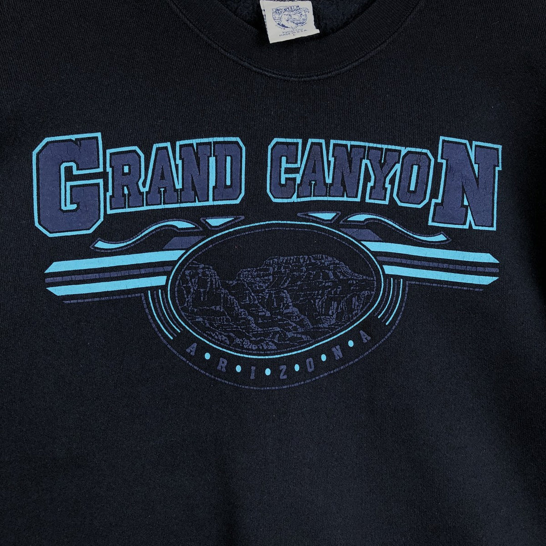 90'S EAGLE print sweatshirt, made in USA, women's size L equivalent, vintage. cotton navy blue type Vintage Second Hand