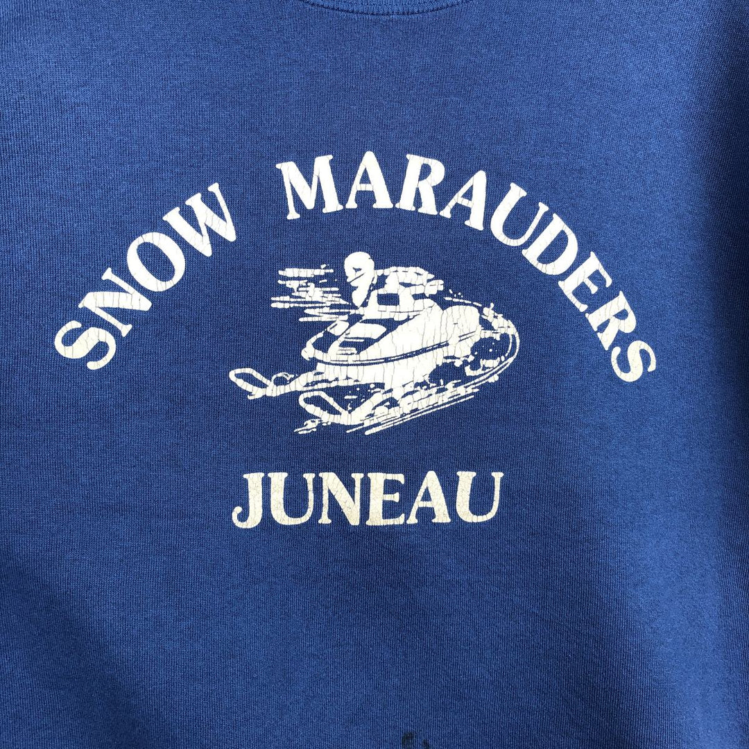 Vintage 80s-90'S Jerzees sweatshirt, made in the USA, size L, men's cotton blue type Vintage Second Hand