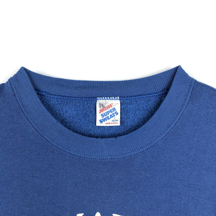 Vintage 80s-90'S Jerzees sweatshirt, made in the USA, size L, men's cotton blue type Vintage Second Hand