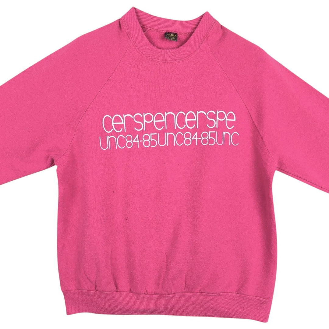 70s-80'S Jerzees by Russel Printed Sweatshirt, Made in USA, Men's Size L (approx.), Vintage polyester pink type Vintage Second Hand