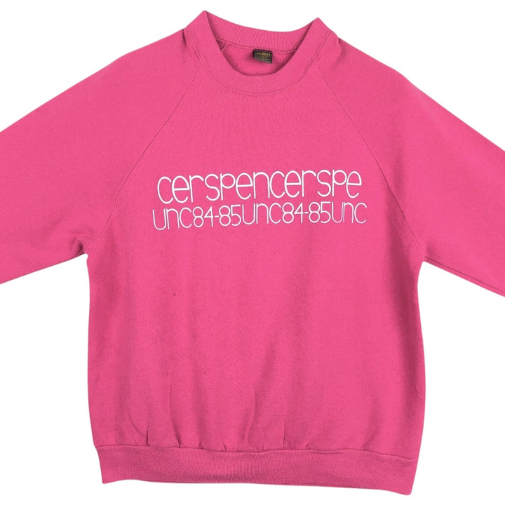 70s-80'S Jerzees by Russel Printed Sweatshirt, Made in USA, Men's Size L (approx.), Vintage polyester pink type Vintage Second Hand