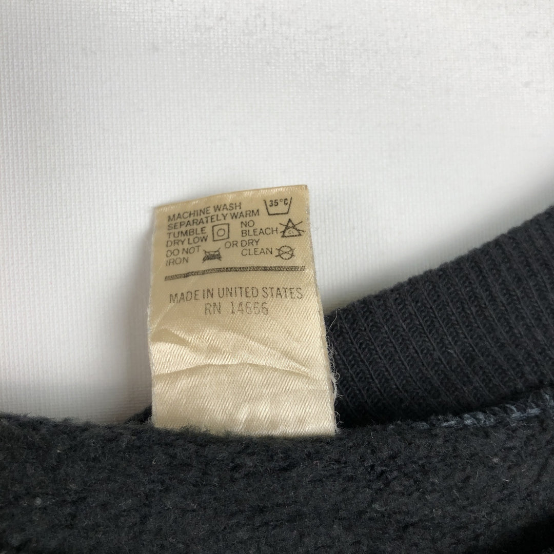 70'S Sportswear Printed Sweatshirt, Made in USA, Women's Size M (Equivalent), Vintage acrylic black type Vintage Second Hand