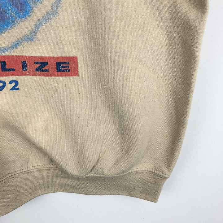 DEF LEPPARD band sweatshirt, size M, men's cotton Beige type Vintage Second Hand
