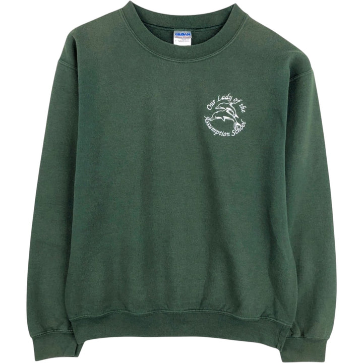 Gildan sweatshirt, men's size S (equivalent) cotton Green type dark green Vintage Second Hand