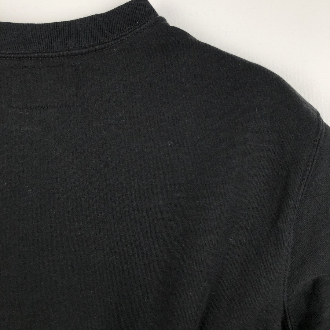 VOLUNTEER Printed Sweatshirt, Made in USA, Men's Size S (approx.) cotton black type Vintage Second Hand