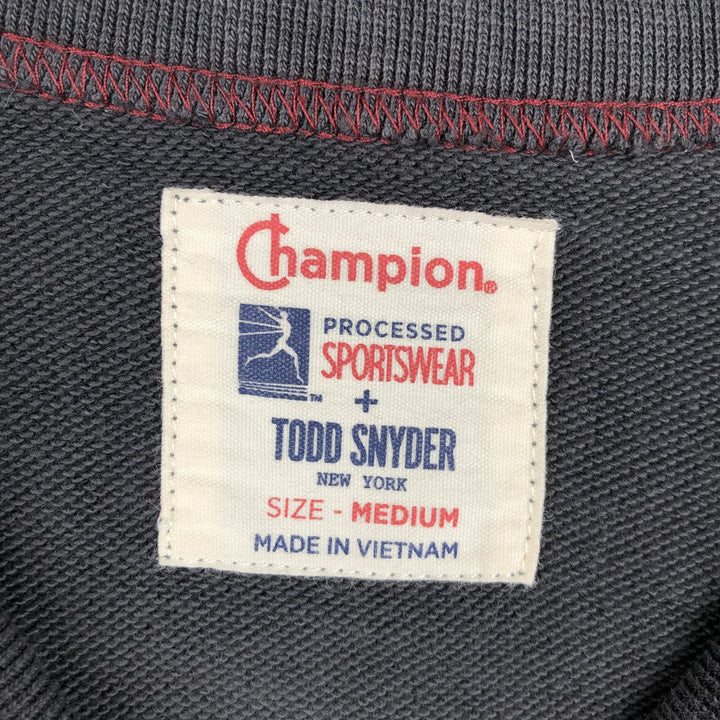 Champion TODD SNYDER short-sleeved sweatshirt, men's size M (approx.) cotton Charcoal Vintage Second Hand