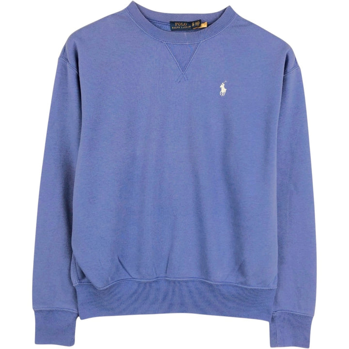 Ralph Lauren POLO RALPH LAUREN One-point logo sweatshirt, women's size XS (approx.) cotton blue type Vintage Second Hand