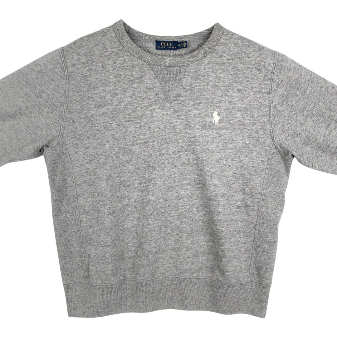 Ralph Lauren POLO RALPH LAUREN One-point logo sweatshirt, women's M size cotton gray type Vintage Second Hand