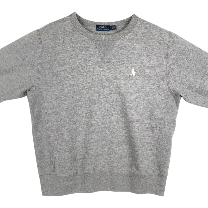Ralph Lauren POLO RALPH LAUREN One-point logo sweatshirt, women's M size cotton gray type Vintage Second Hand
