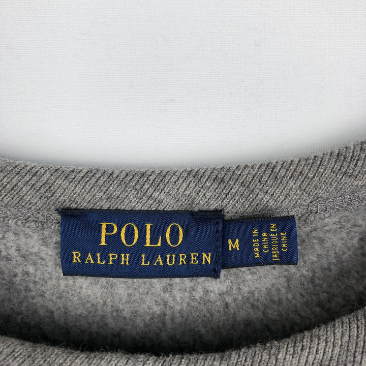Ralph Lauren POLO RALPH LAUREN One-point logo sweatshirt, women's M size cotton gray type Vintage Second Hand