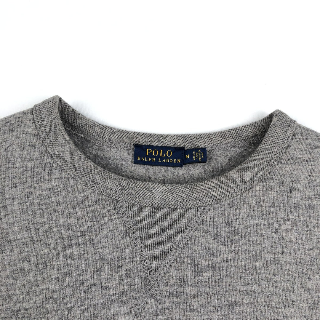 Ralph Lauren POLO RALPH LAUREN One-point logo sweatshirt, women's M size cotton gray type Vintage Second Hand