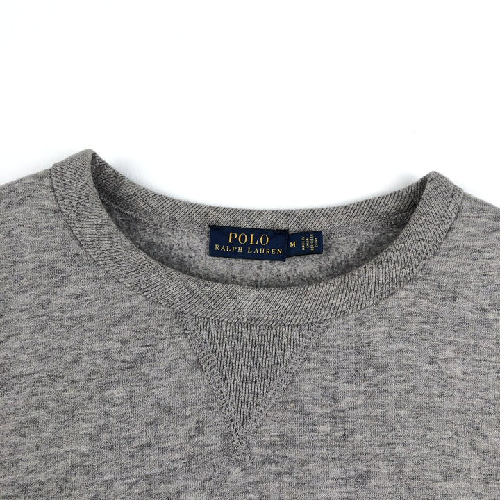 Ralph Lauren POLO RALPH LAUREN One-point logo sweatshirt, women's M size cotton gray type Vintage Second Hand
