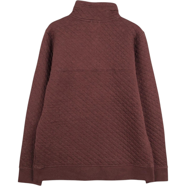 Patagonia Organic Cotton 25281FA17 Quilted Snap-T Half-Snap Sweatshirt, Women's Size L (approx.) cotton bordeaux Vintage Second Hand