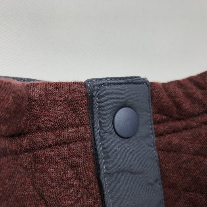 Patagonia Organic Cotton 25281FA17 Quilted Snap-T Half-Snap Sweatshirt, Women's Size L (approx.) cotton bordeaux Vintage Second Hand