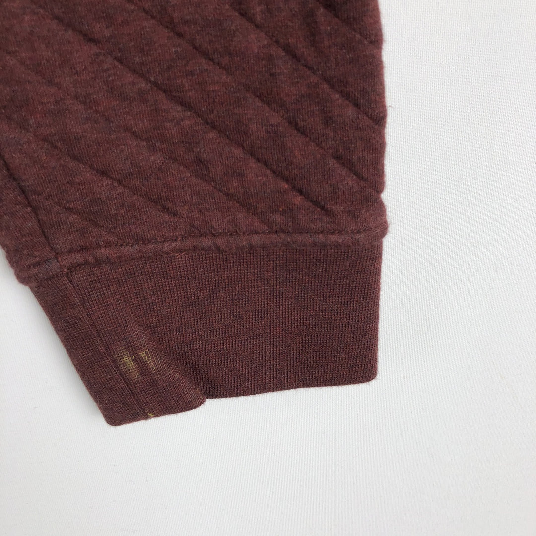 Patagonia Organic Cotton 25281FA17 Quilted Snap-T Half-Snap Sweatshirt, Women's Size L (approx.) cotton bordeaux Vintage Second Hand