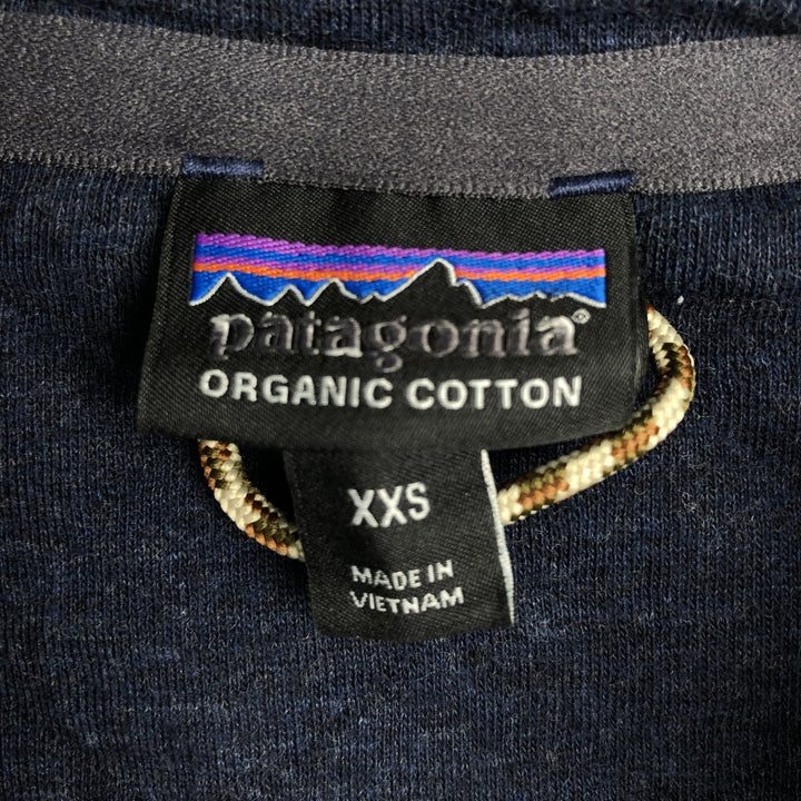 Patagonia Organic Cotton Quilted Snap-T 25371SP20 Half-Snap Sweatshirt (Men's XXS equivalent) cotton navy blue type Vintage Second Hand