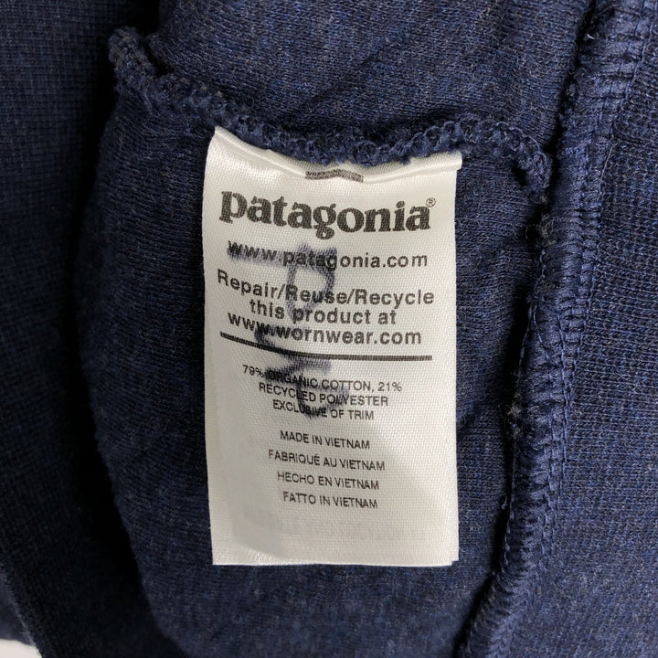 Patagonia Organic Cotton Quilted Snap-T 25371SP20 Half-Snap Sweatshirt (Men's XXS equivalent) cotton navy blue type Vintage Second Hand