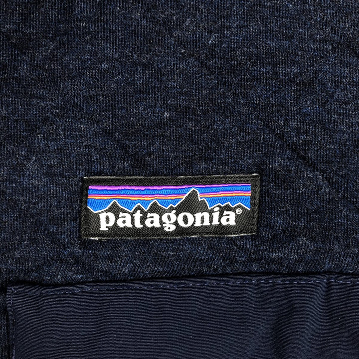 Patagonia Organic Cotton Quilted Snap-T 25371SP20 Half-Snap Sweatshirt (Men's XXS equivalent) cotton navy blue type Vintage Second Hand