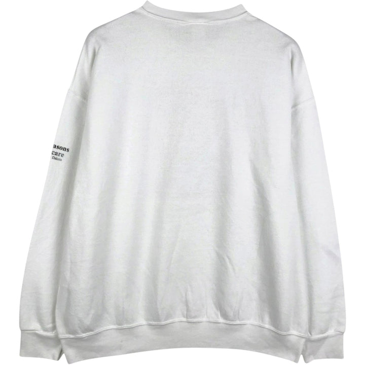 Lee printed sweatshirt, made in the USA, women's size XL equivalent. cotton white type Vintage Second Hand