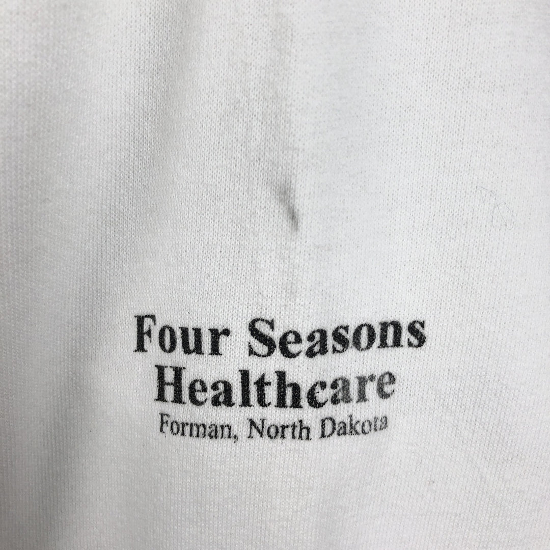 Lee printed sweatshirt, made in the USA, women's size XL equivalent. cotton white type Vintage Second Hand